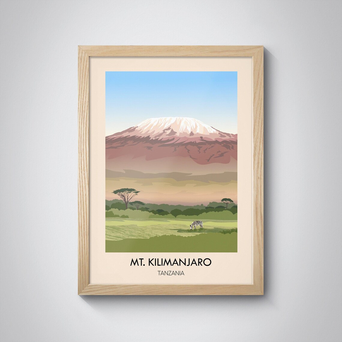 Mount Kilimanjaro Travel Poster, African Wall Art - Image 3