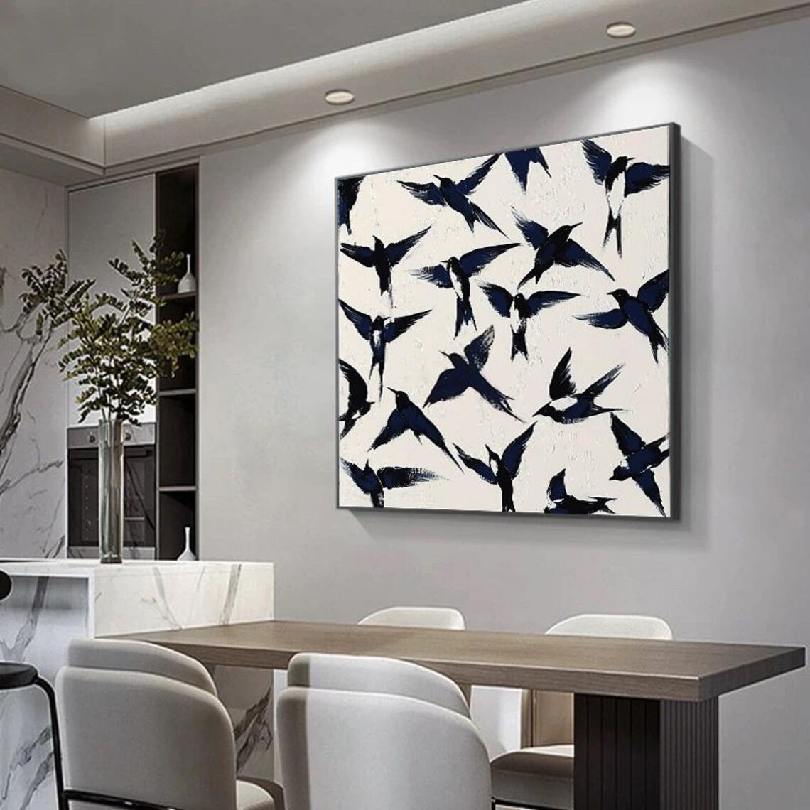 Abstract Swallow Japanese Style Art Print, Living Room - Image 5