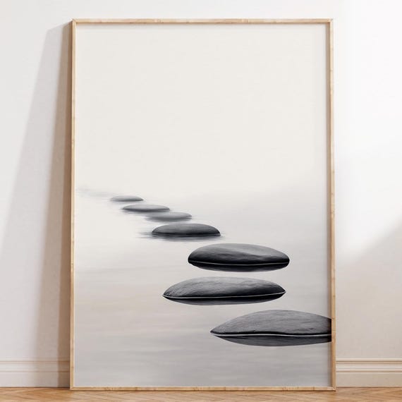 Path Of Tranquility, Minimalist Japandi Art Print