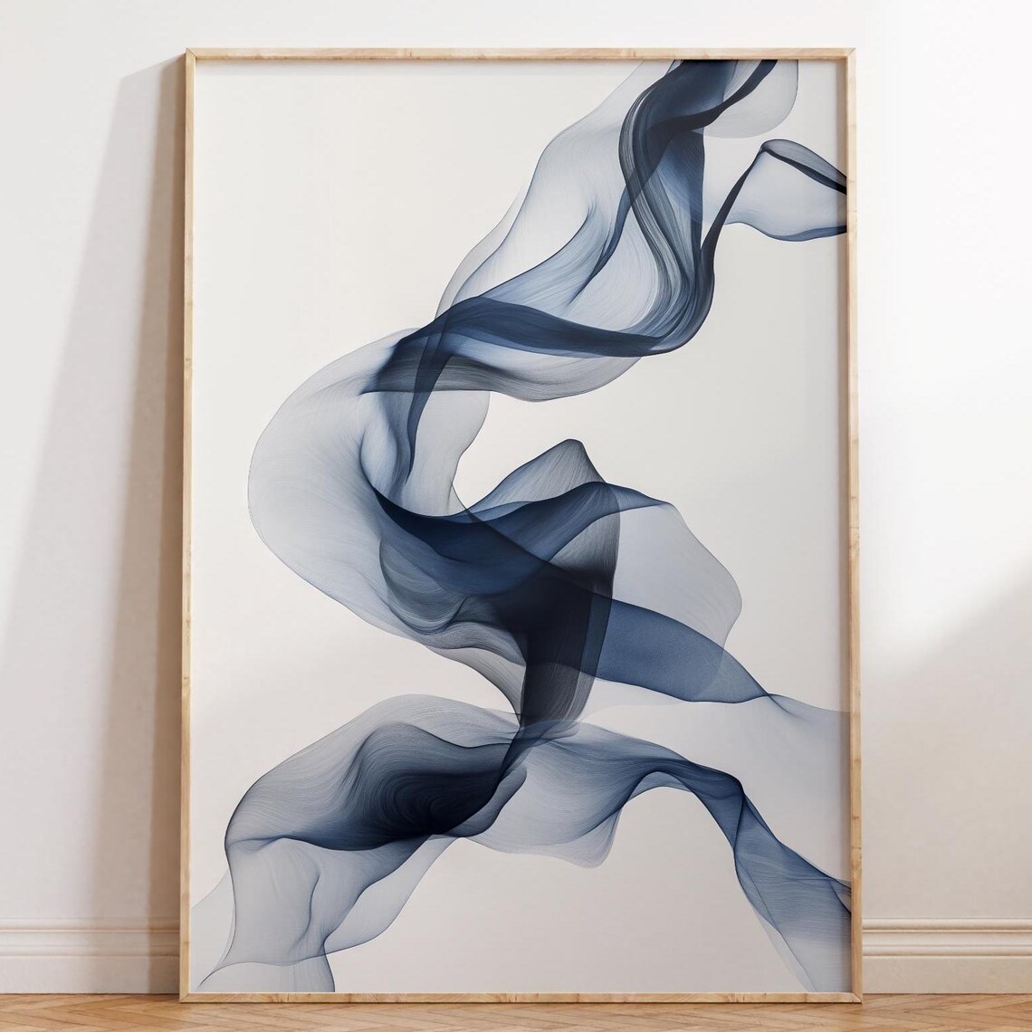Ethereal Silk Abstract, Japandi Minimalist Poster