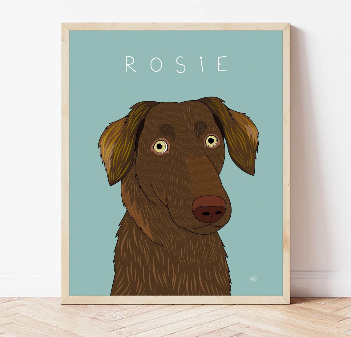 Whimsical Pet Portrait, Personalized Dog Art Print - Image 2