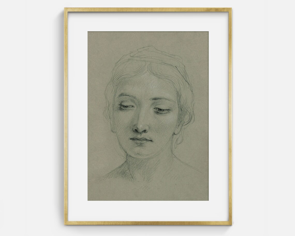 Vintage Portrait Sketch, Portrait Art Print - Image 2