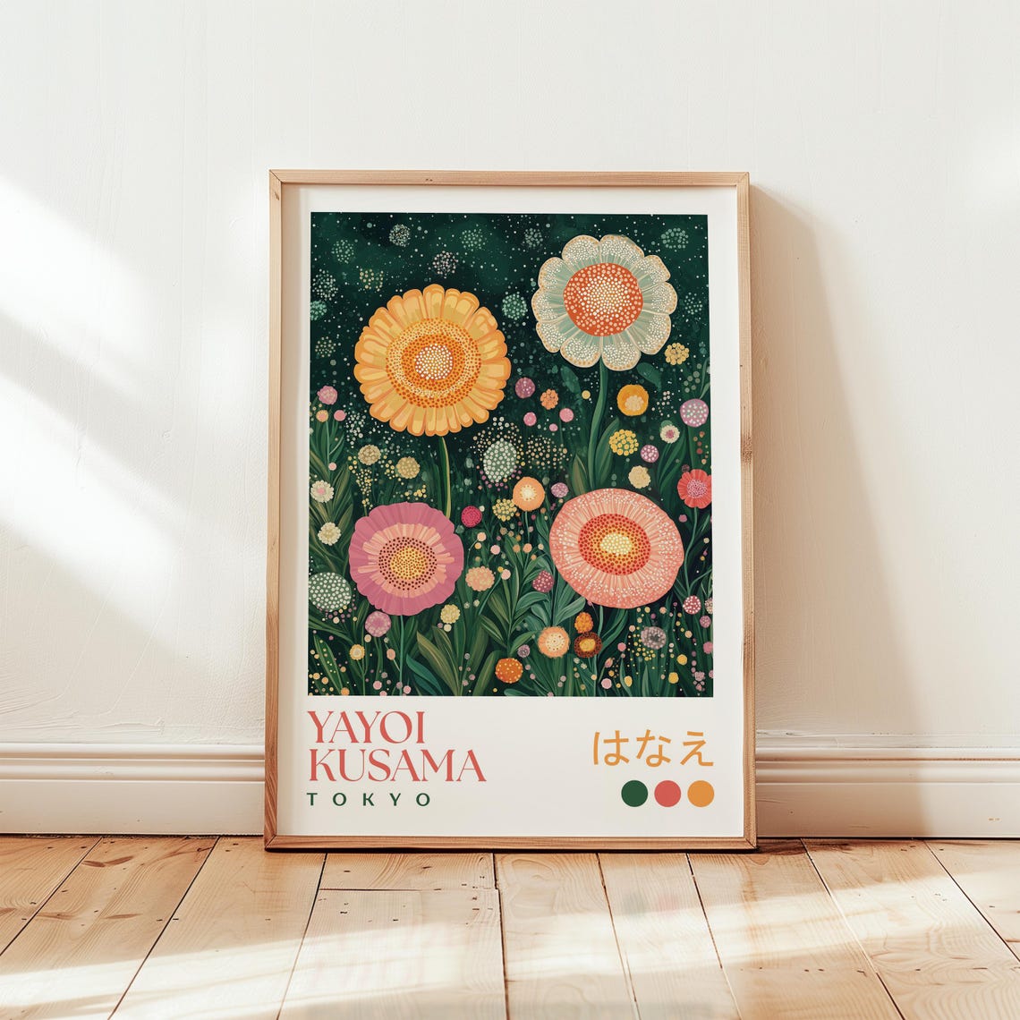 Yayoi Kusama Inspired Floral Art Print