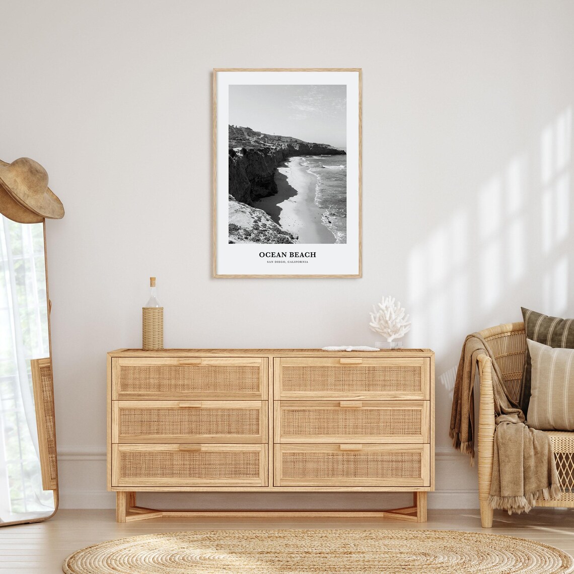 Ocean Beach San Diego Sea Cliffs and Sandy Cove Photo Poster - Image 3