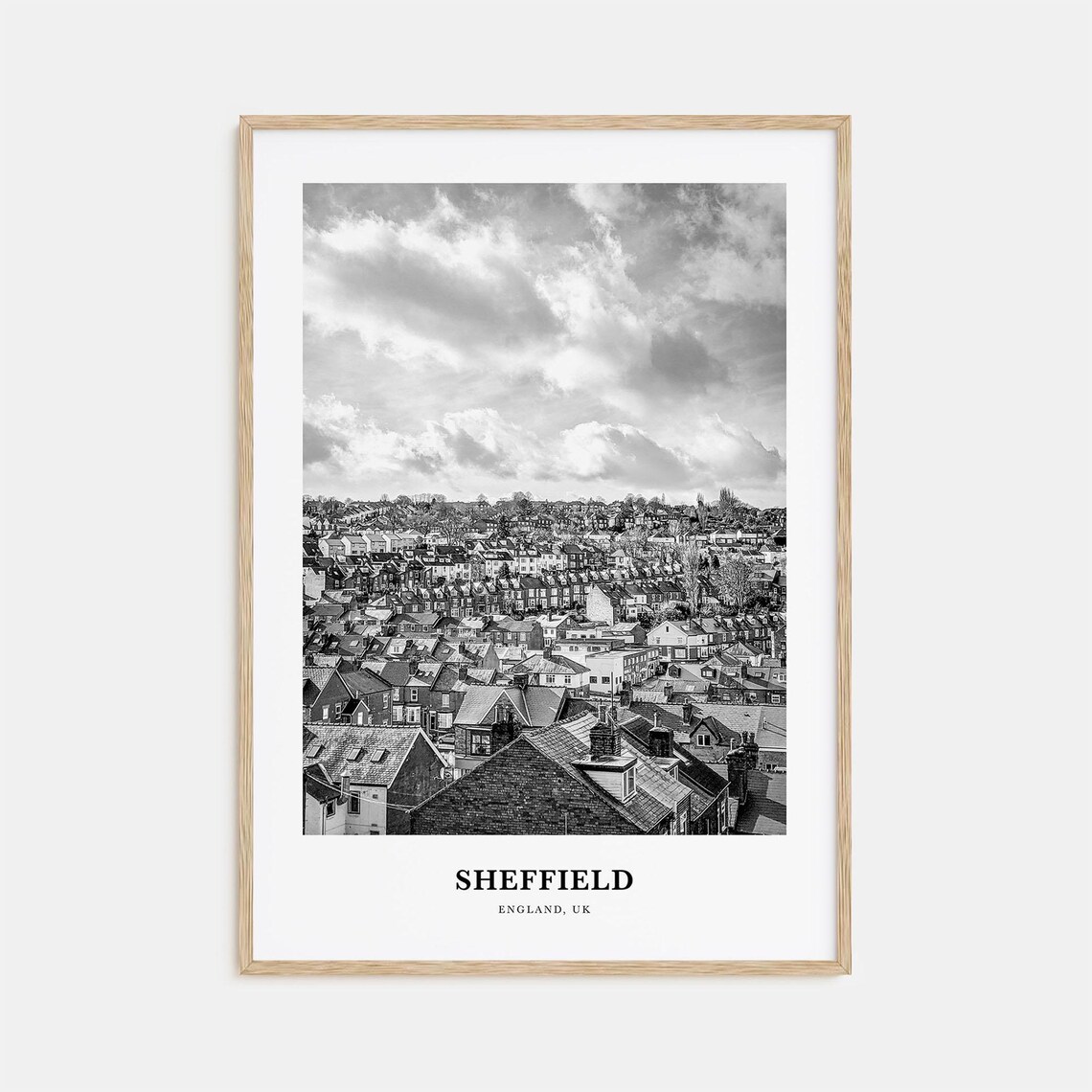 Sheffield Travel Poster, UK City Wall Art Print