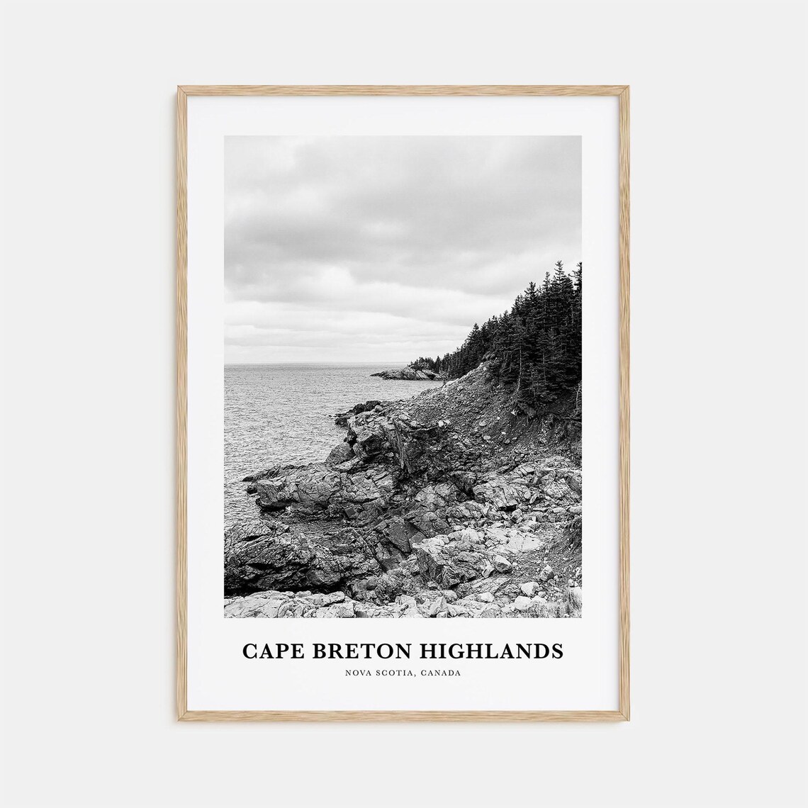 Cape Breton Highlands Rugged Rocky Coast Nova Scotia Travel Poster