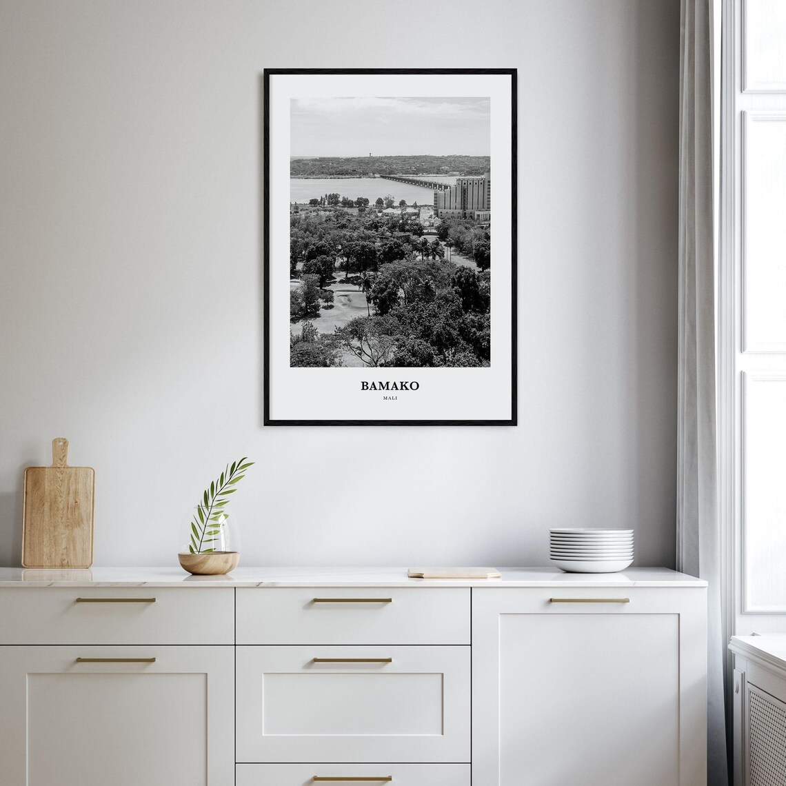 Bamako Mali City View Over The Niger River And Bridge Travel Poster - Image 2