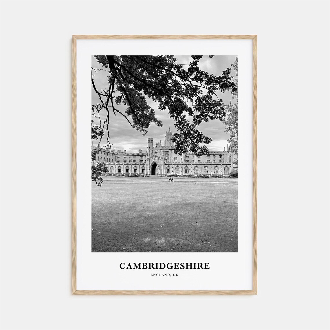 Cambridgeshire England Historic University College Courtyard Poster