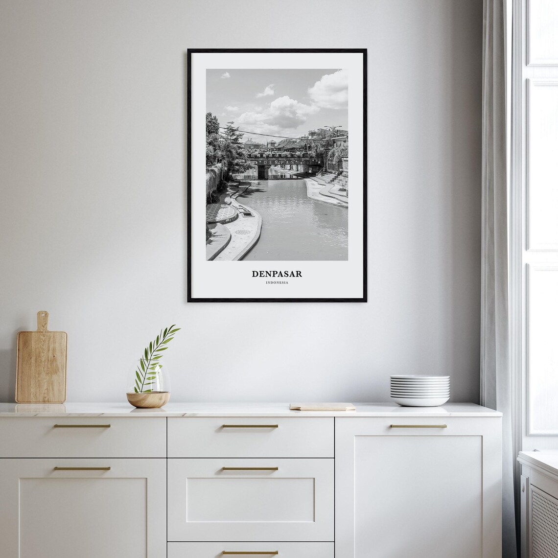 Denpasar Indonesia Riverside Bridge Bali Cityscape Photo Poster - Image 2