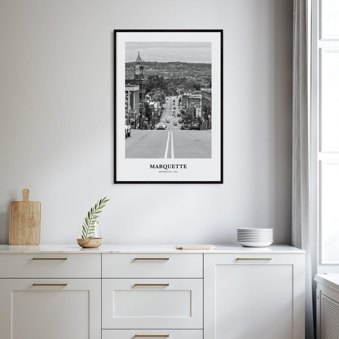 Marquette Michigan Downtown Main Street Historic View Photo Poster - Image 2