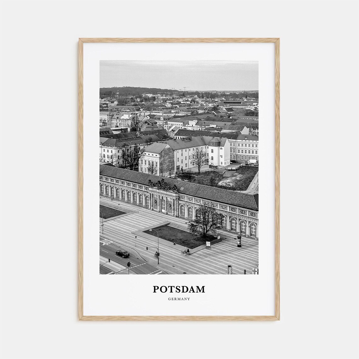 Potsdam Germany Historic City Center Aerial Panorama View Poster