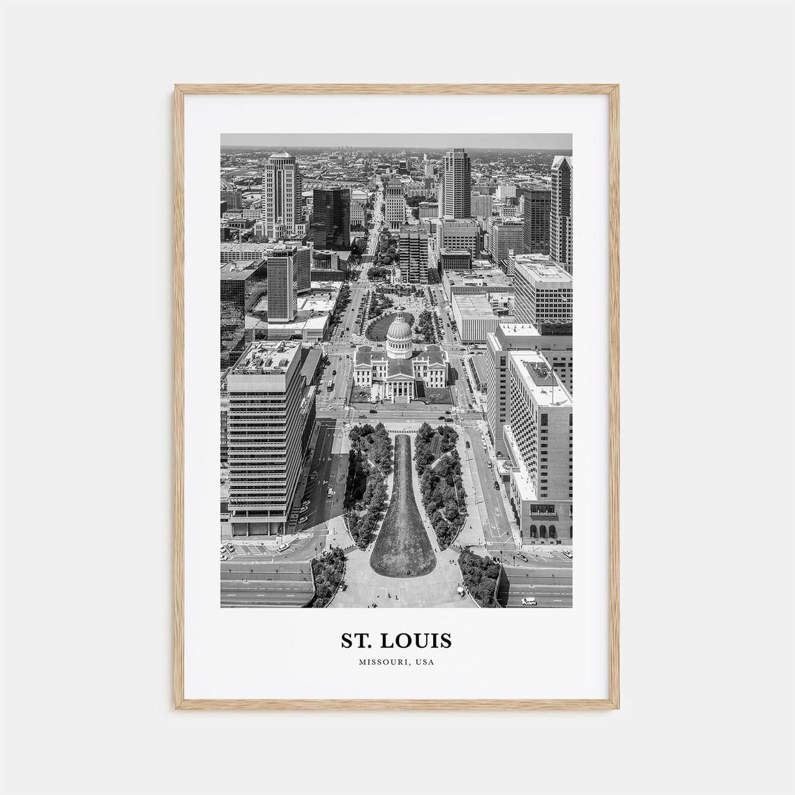 St. Louis Missouri Downtown Aerial Courthouse Dome Photo Poster