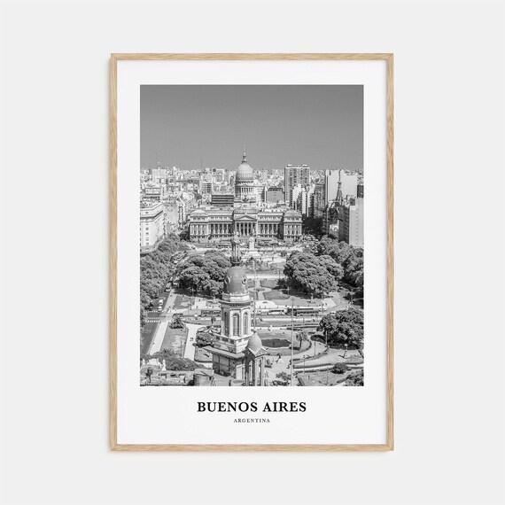 Buenos Aires Argentina City Skyline Aerial Photography Poster