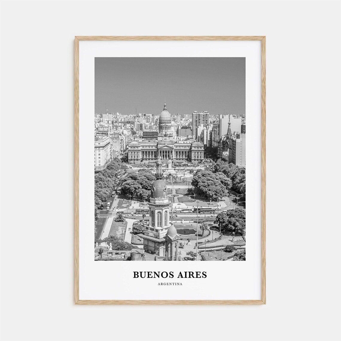 Buenos Aires Argentina City Skyline Aerial Photography Poster