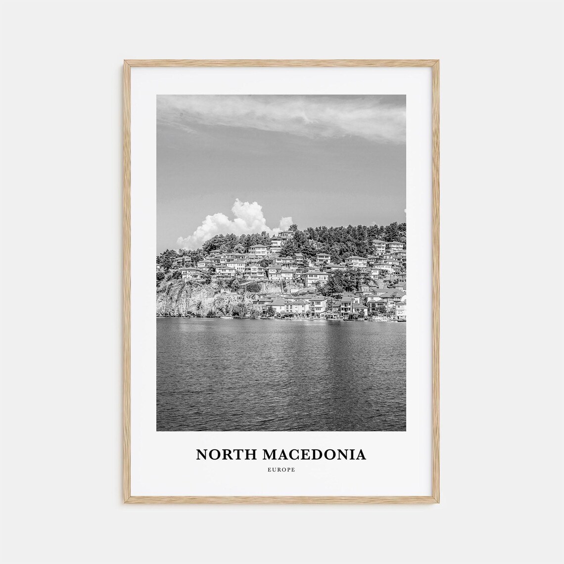 North Macedonia Historic Lakeside Old Town on the Water Poster