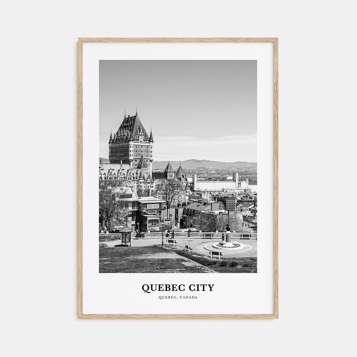 Quebec City Canada Chateau Frontenac Over the Old Town Poster