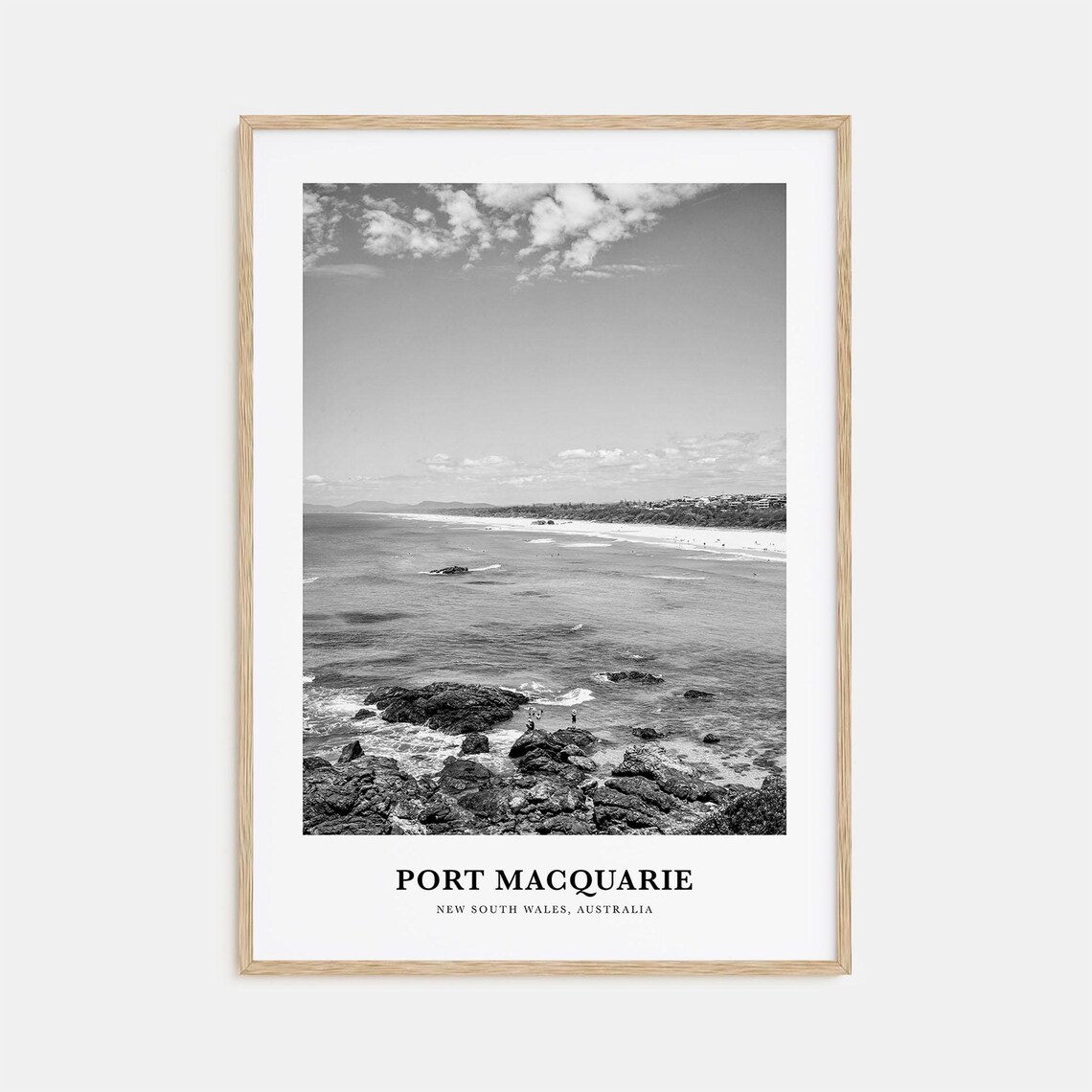 Port Macquarie Australia Rocky Headland Beach Coastline Poster