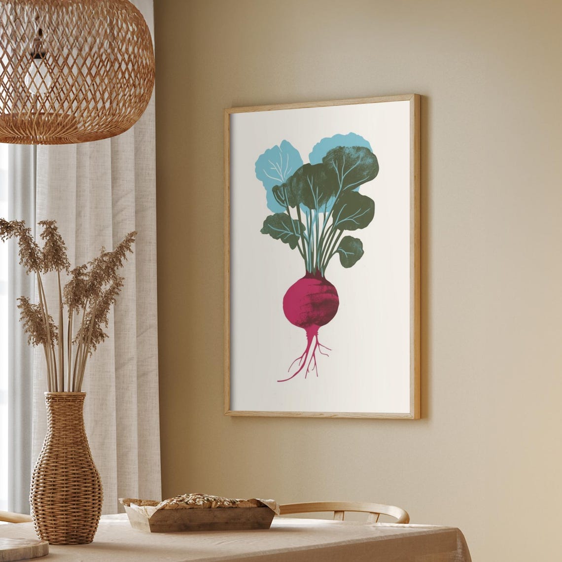 Beetroot Botanical Illustration Kitchen Vegetable Decor Wall Art - Image 4