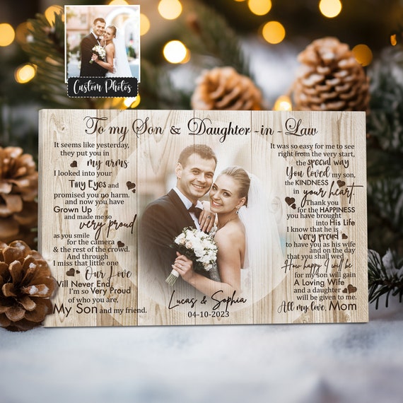 Personalized Son Wedding Gift From Mother Wedding Gift For Son And Daughter In Law Gift For Son Wedding Day Gift For Bride And Groom