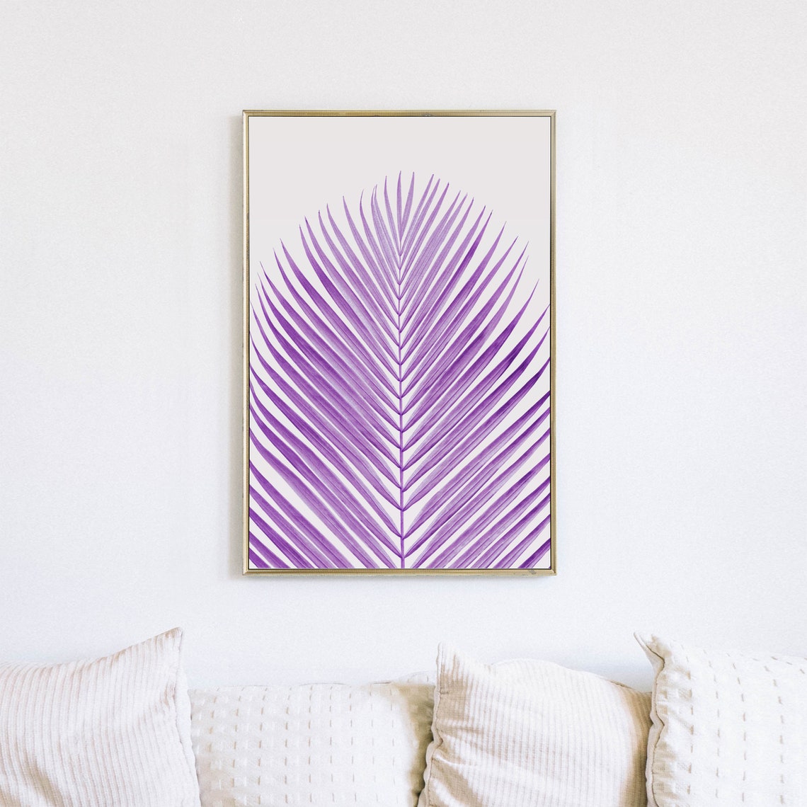 Purple Tropical Palm Art Print, Dorm Decor - Image 2
