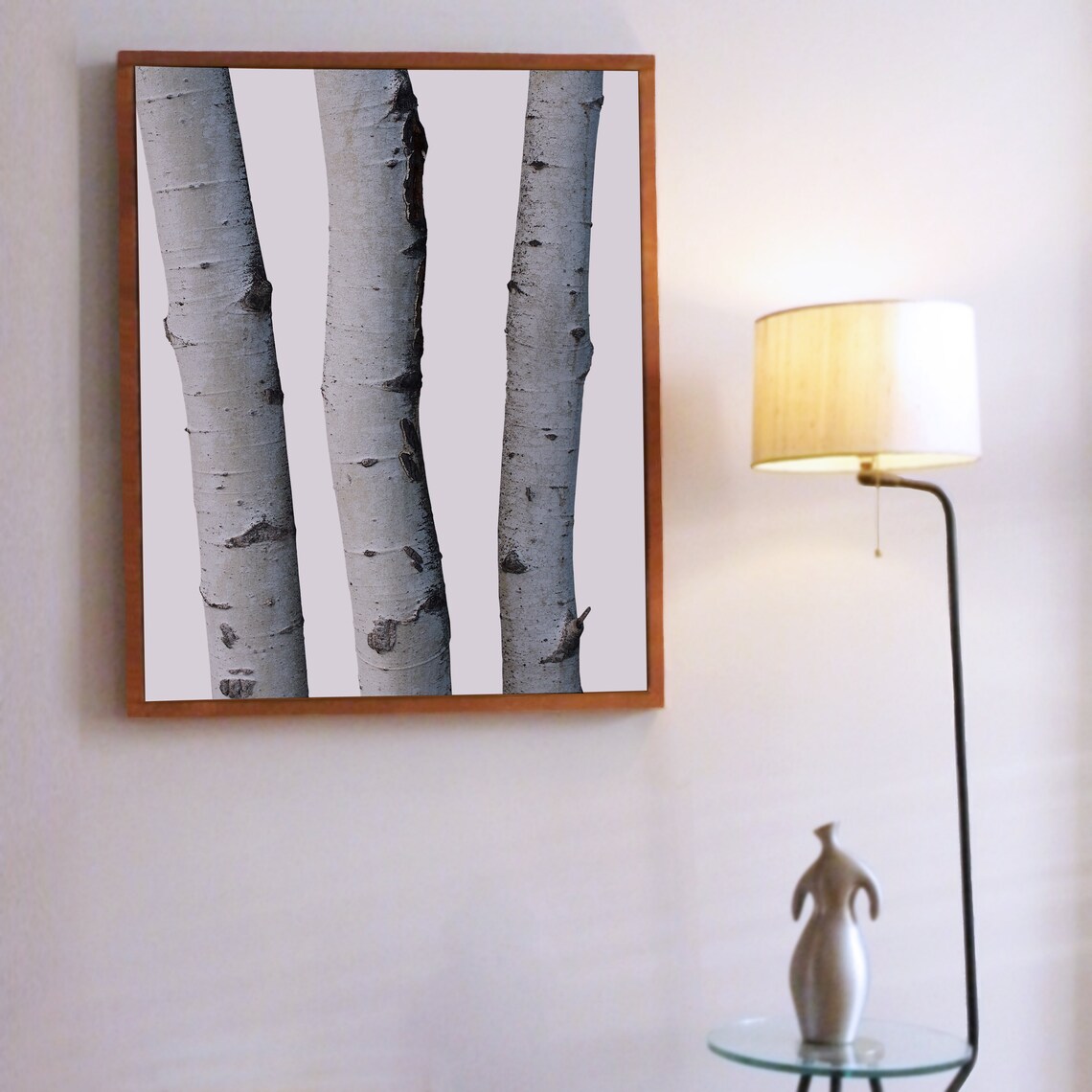 Silver Birch Tree, Scandinavian Modern Wall Art - Image 3