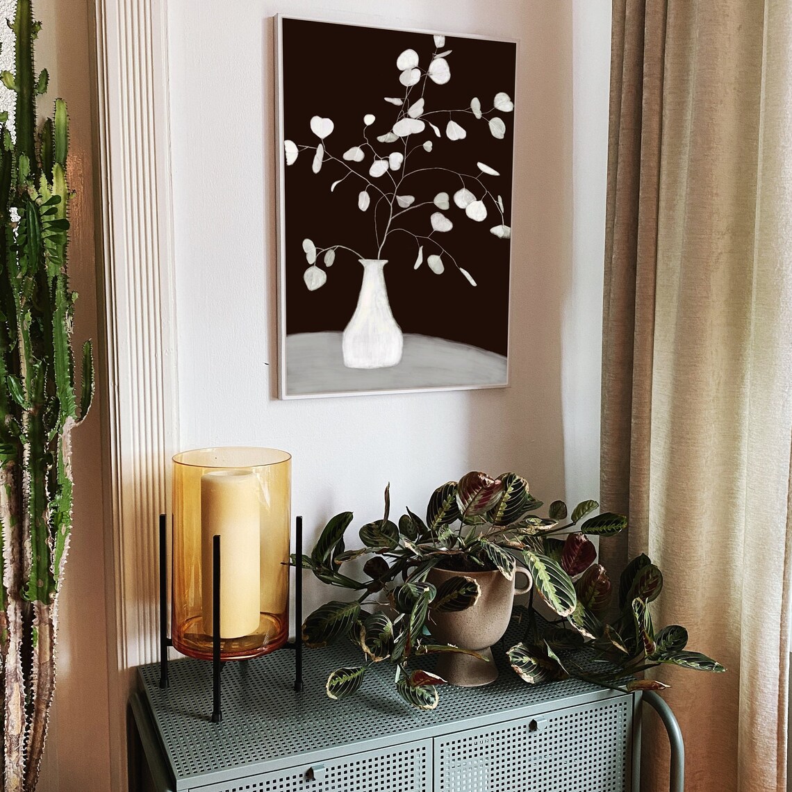 Honesty Plant Illustration, Scandi Boho Art Print - Image 2