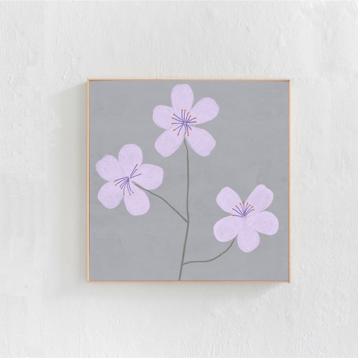Floral Painting, Eclectic Scandi Boho Art Print