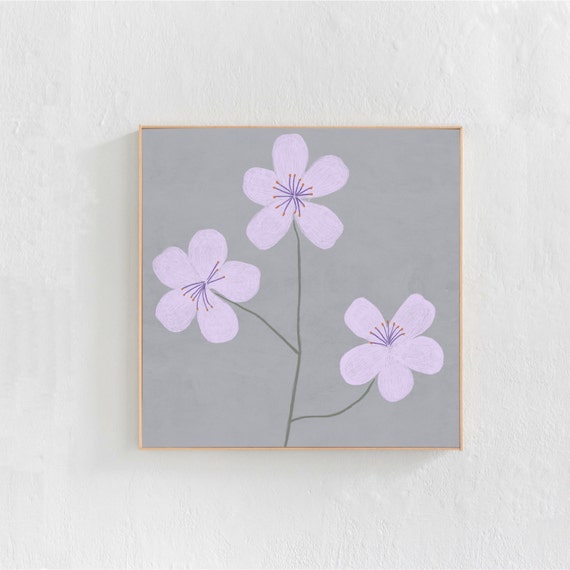 Floral Painting, Eclectic Scandi Boho Art Print
