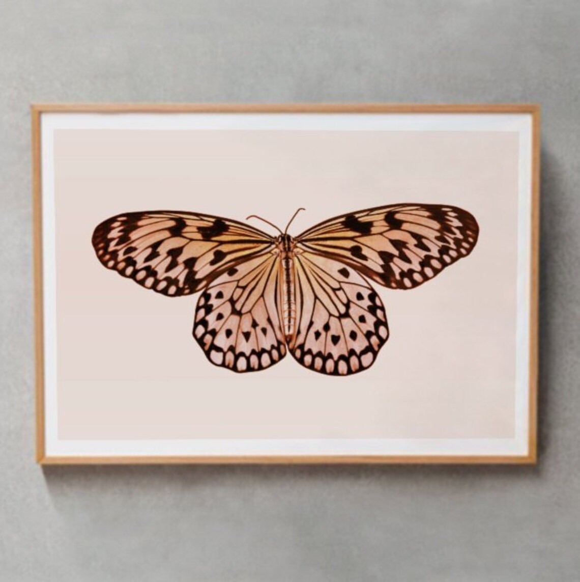 Butterfly Art Print, Neutral Nursery Earth Tones - Image 2