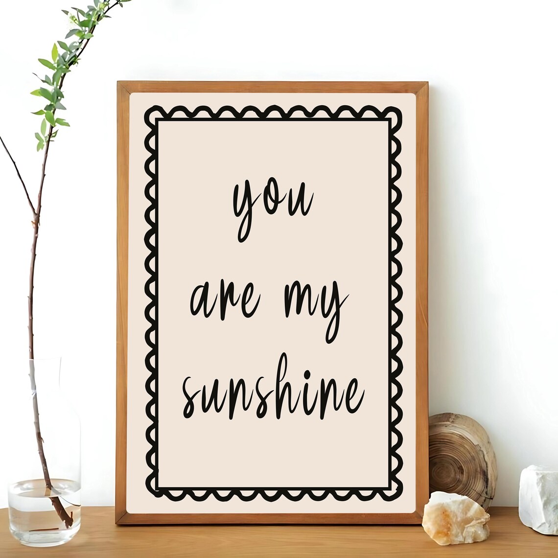 You Are My Sunshine, Hand Drawn Affirmation Poster - Image 3