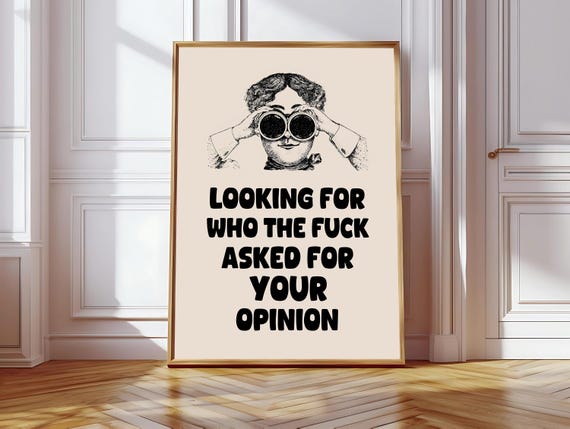 Looking For Who Asked For Opinion, Funny Desk Decor