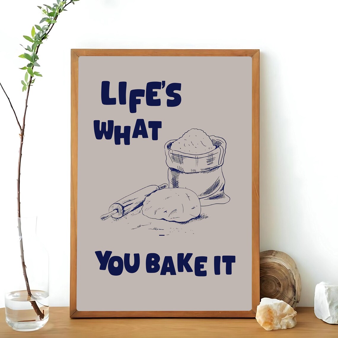 Life's What You Bake It, Funny Baking Kitchen Art Print - Image 3