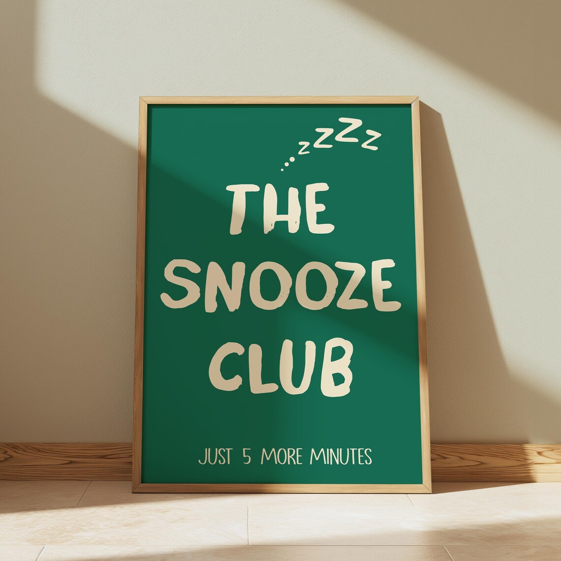 Snooze Club Bedroom Dorm Decor Poster Print - Image 3