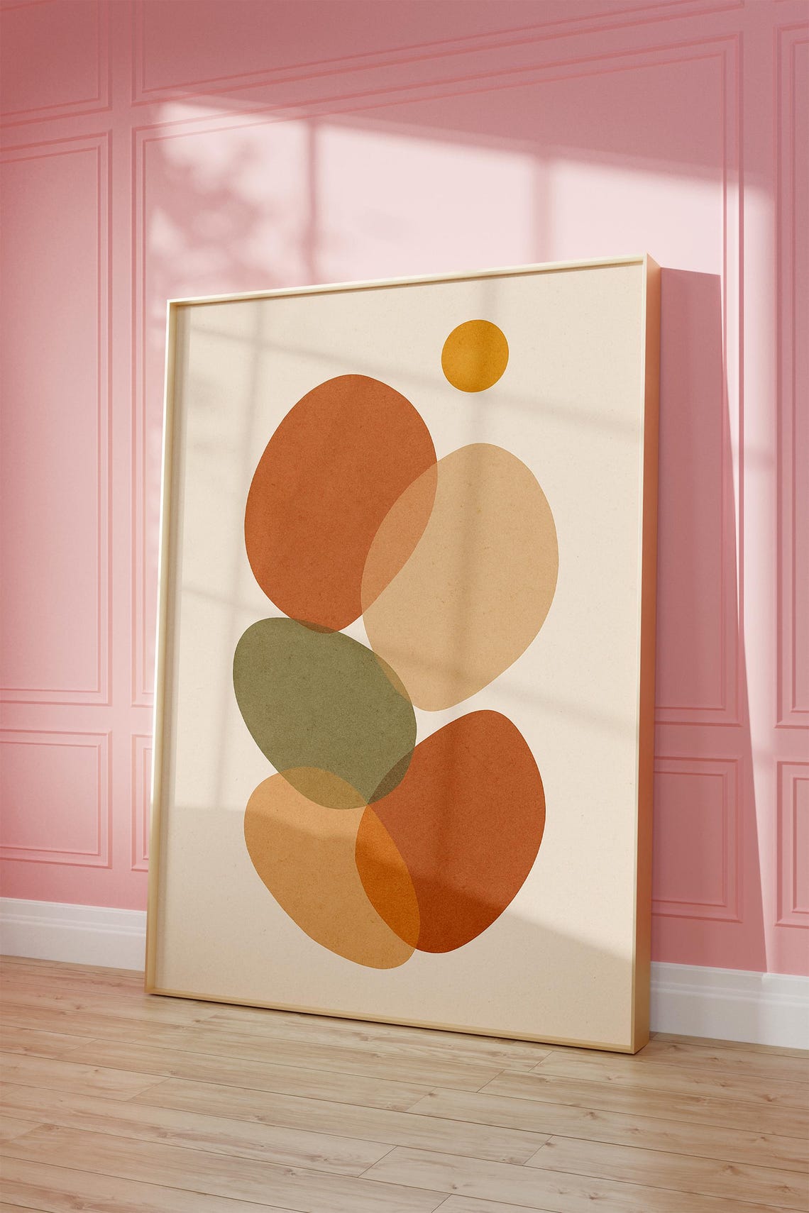Boho Abstract Organic Shapes Terracotta Sage Minimalist Poster - Image 3