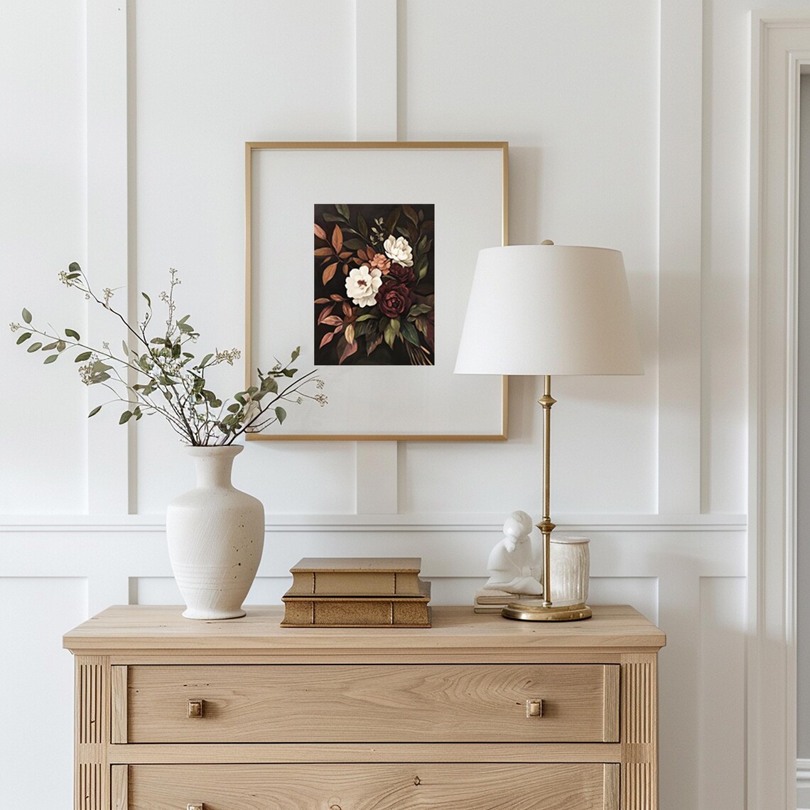 Vintage Fall Floral Print, Moody Botanical Art - Image 2