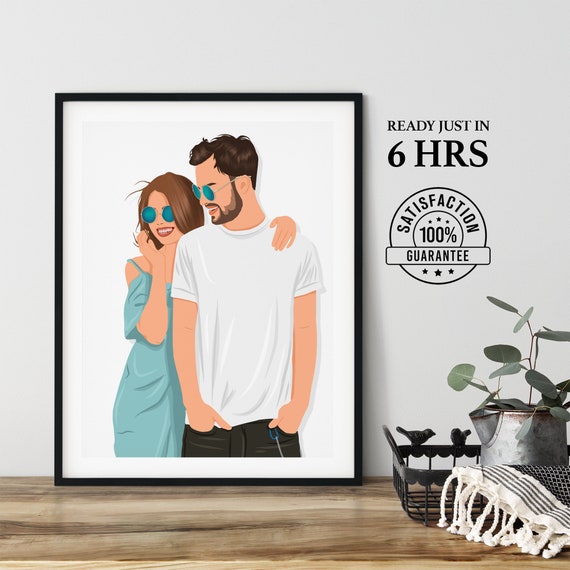 Personalized Faceless Photo Drawing From Photo Faceless Portraits For Profile Picture Hand Drawn Faceless Portrait Gift For Him