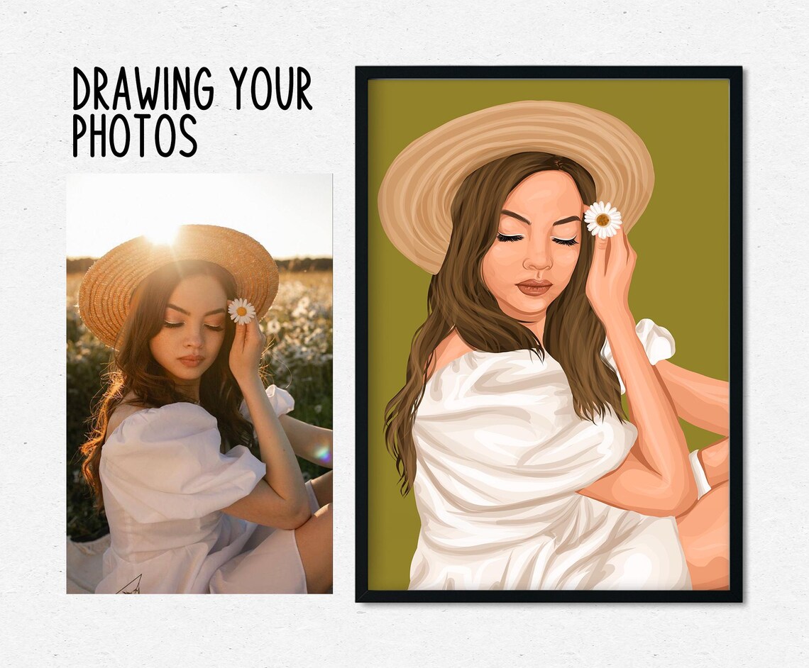 Custom Drawing From Photo, Valentines Day Gift - Image 3