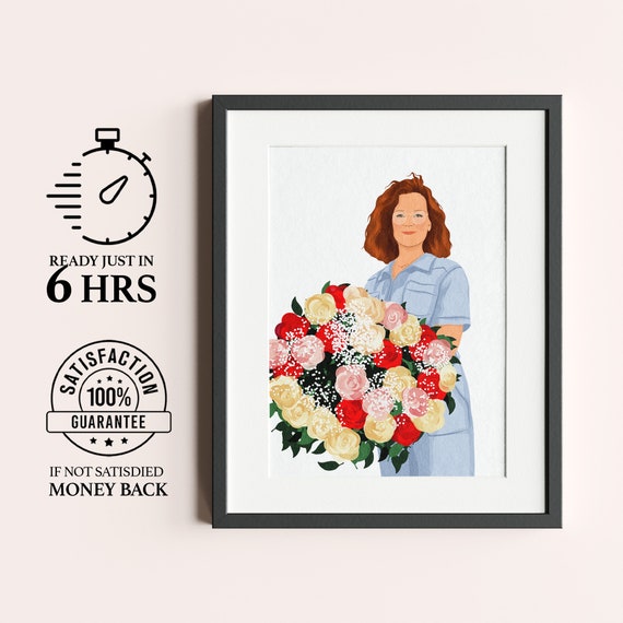 Personalized Portrait Custom Art Print Faceless Portrait Unique Gift Gift For Her Gift For Him