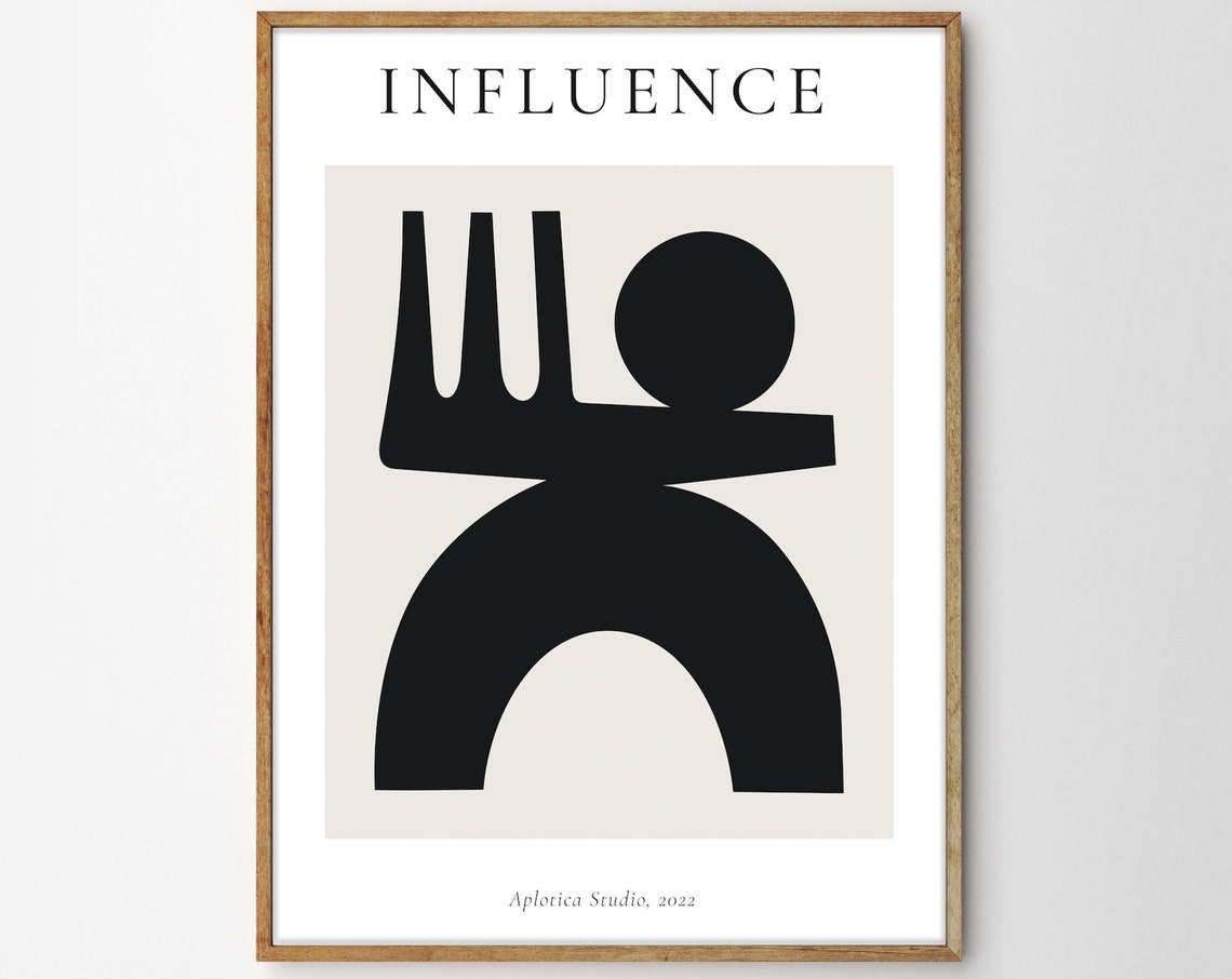 Influence Abstract Black Figure Minimalist Studio 2022 Poster - Image 4