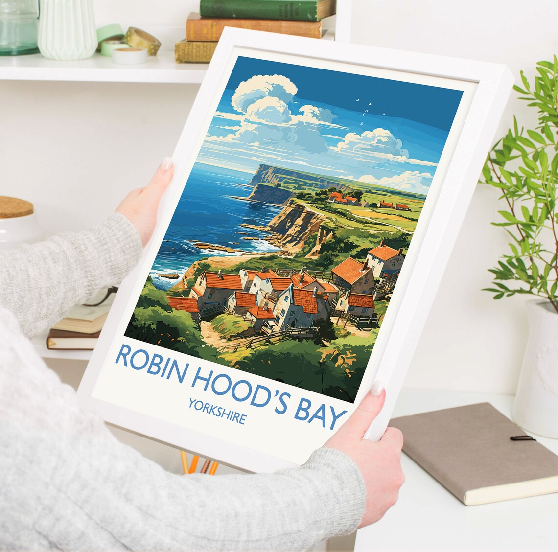 Robin Hoods Bay Travel Poster, Yorkshire Art Print - Image 5