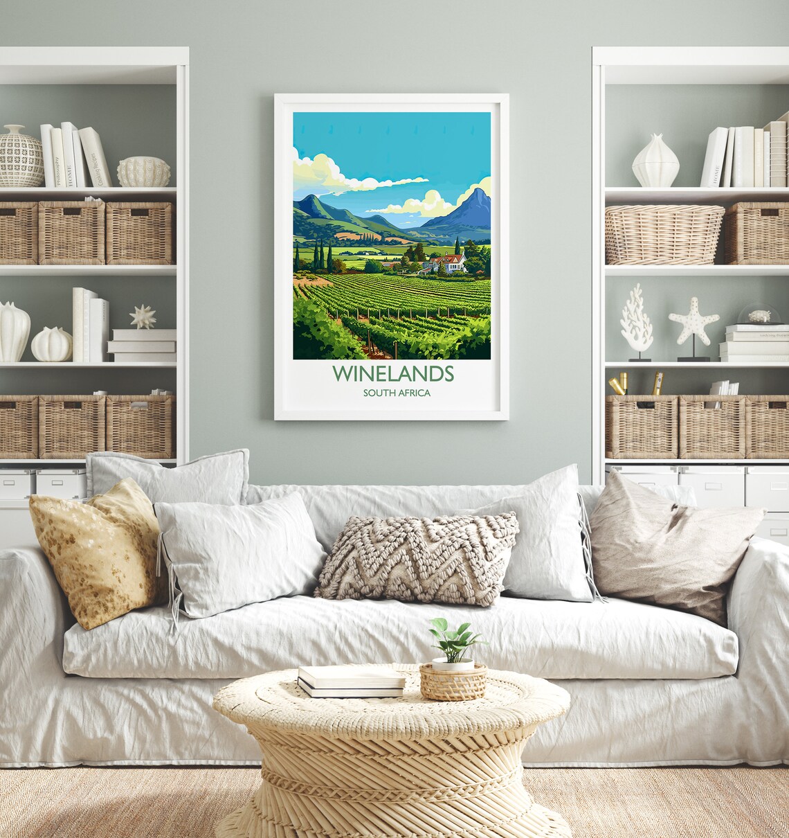 Winelands Travel Poster, South Africa Wine Region - Image 4