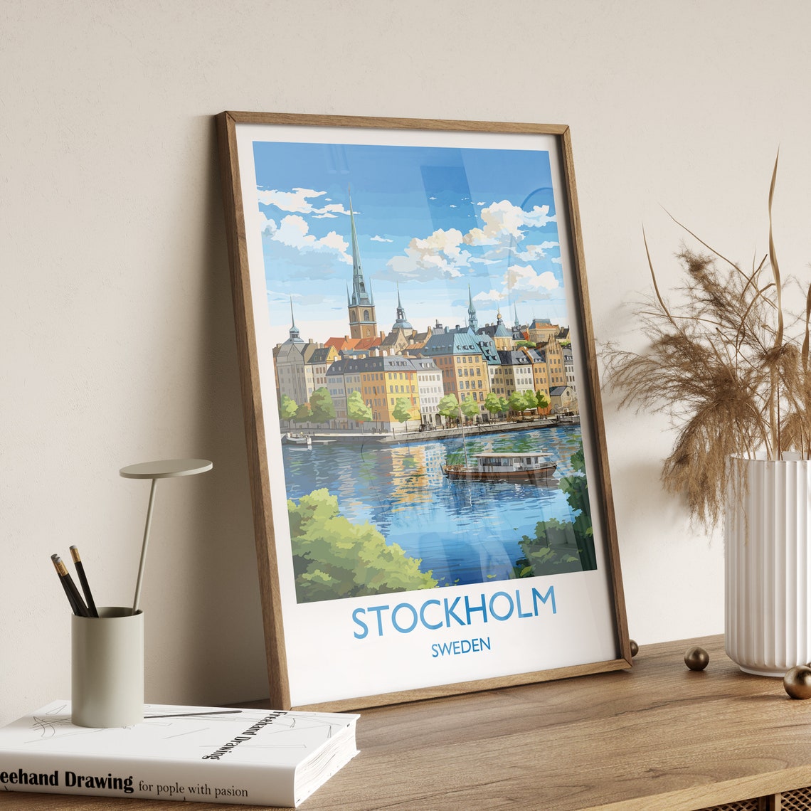 Stockholm Poster Travel Print Of Stockholm Sweden Stockholm Gift Sweden Wall Art Travel Gift - Image 4