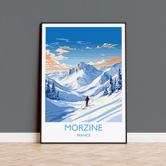 Morzine Wall Art Travel Poster Travel Print Of Morzine Ski Poster Morzine Art Gift France Ski Art Travel Gift