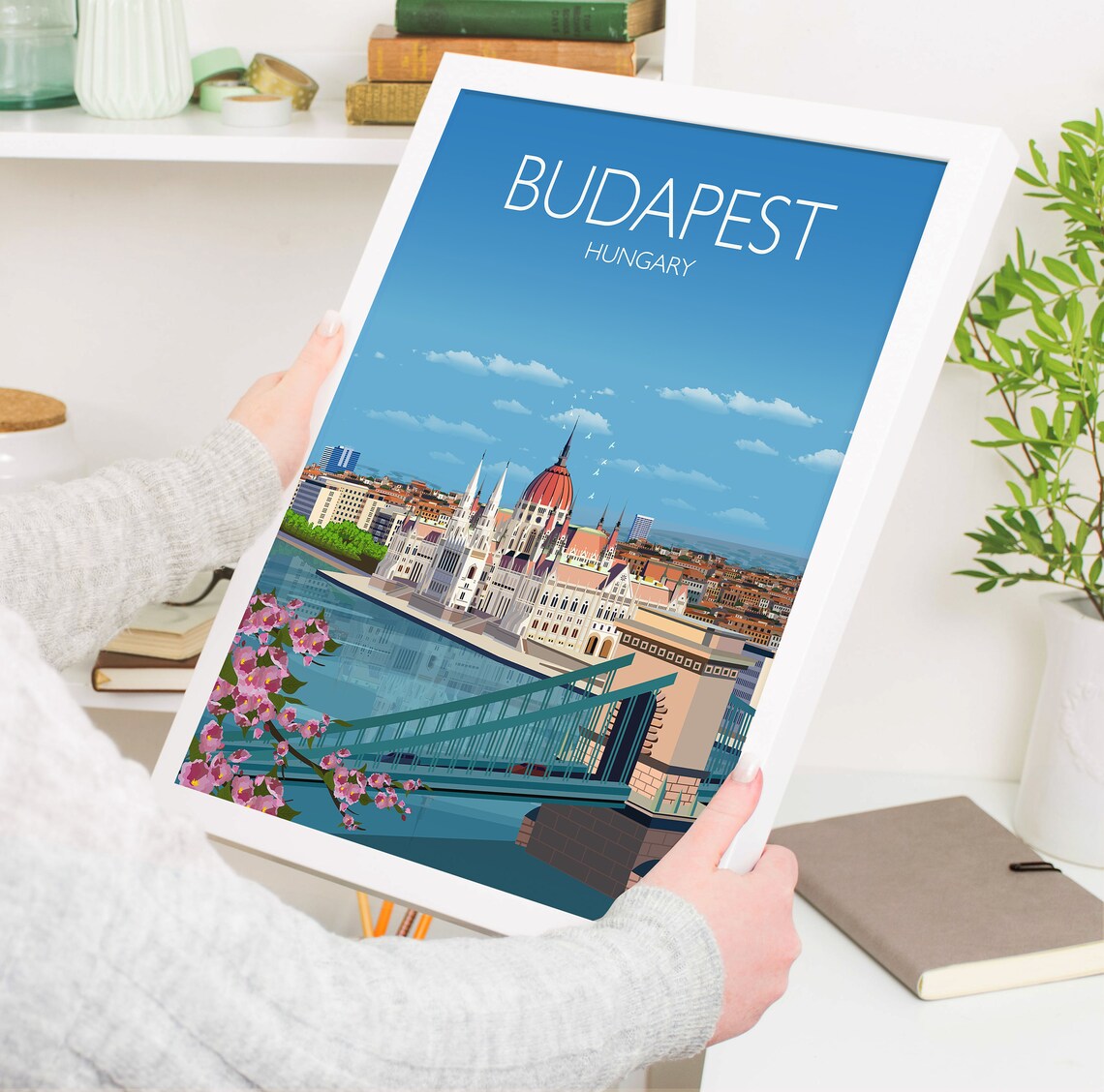 Budapest Travel Poster, Hungary Art Print - Image 3
