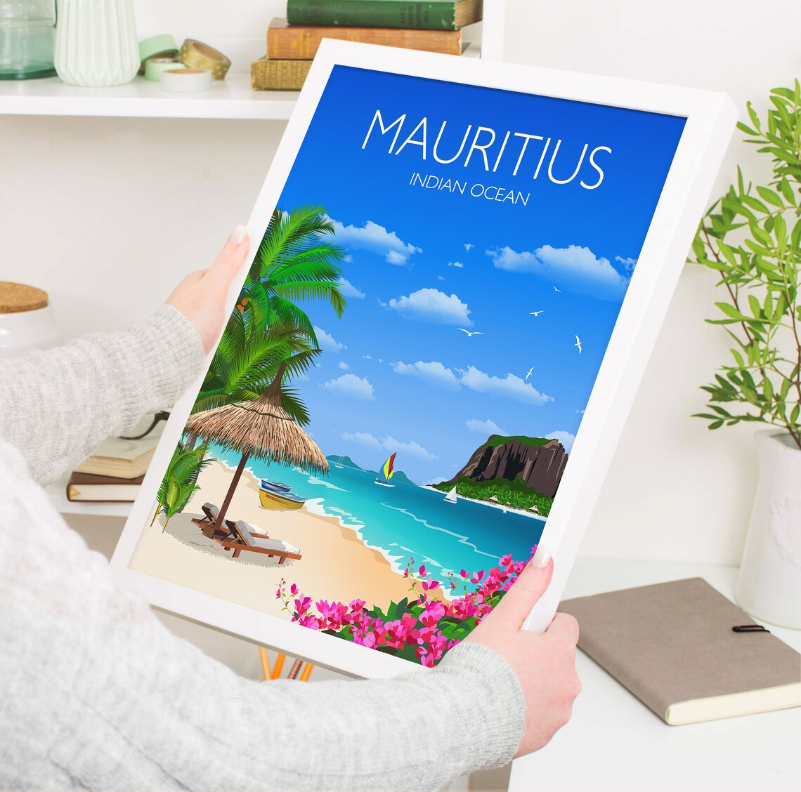 Mauritius Travel Poster, Indian Ocean Travel Print - Image 5