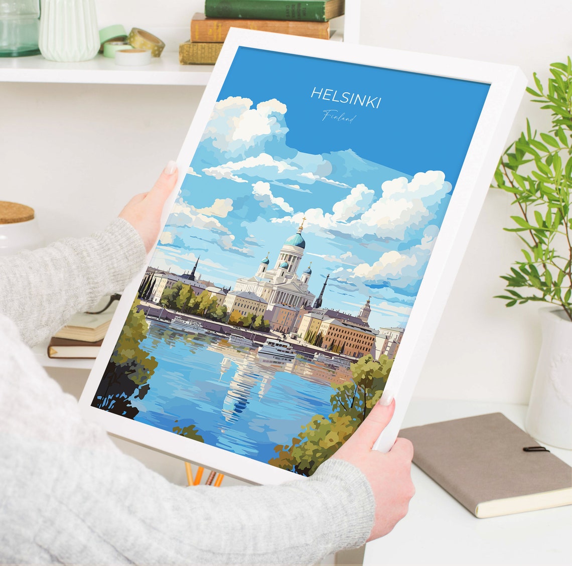 Helsinki Finland Cathedral Skyline Summer Travel Poster Wall Decor - Image 5