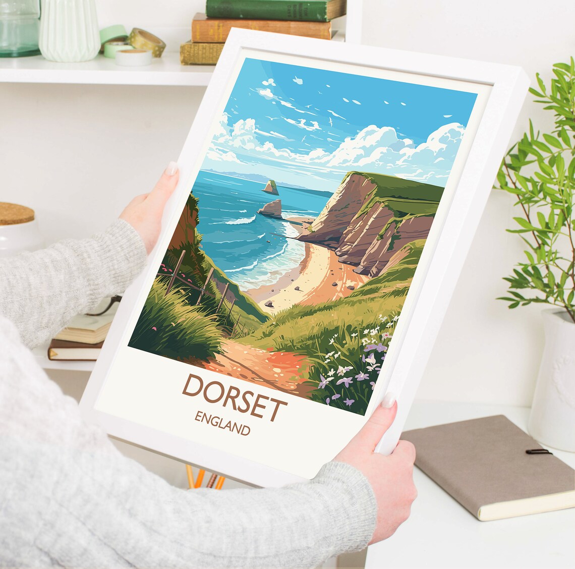 Dorset Travel Poster, England Coast Art Print - Image 5