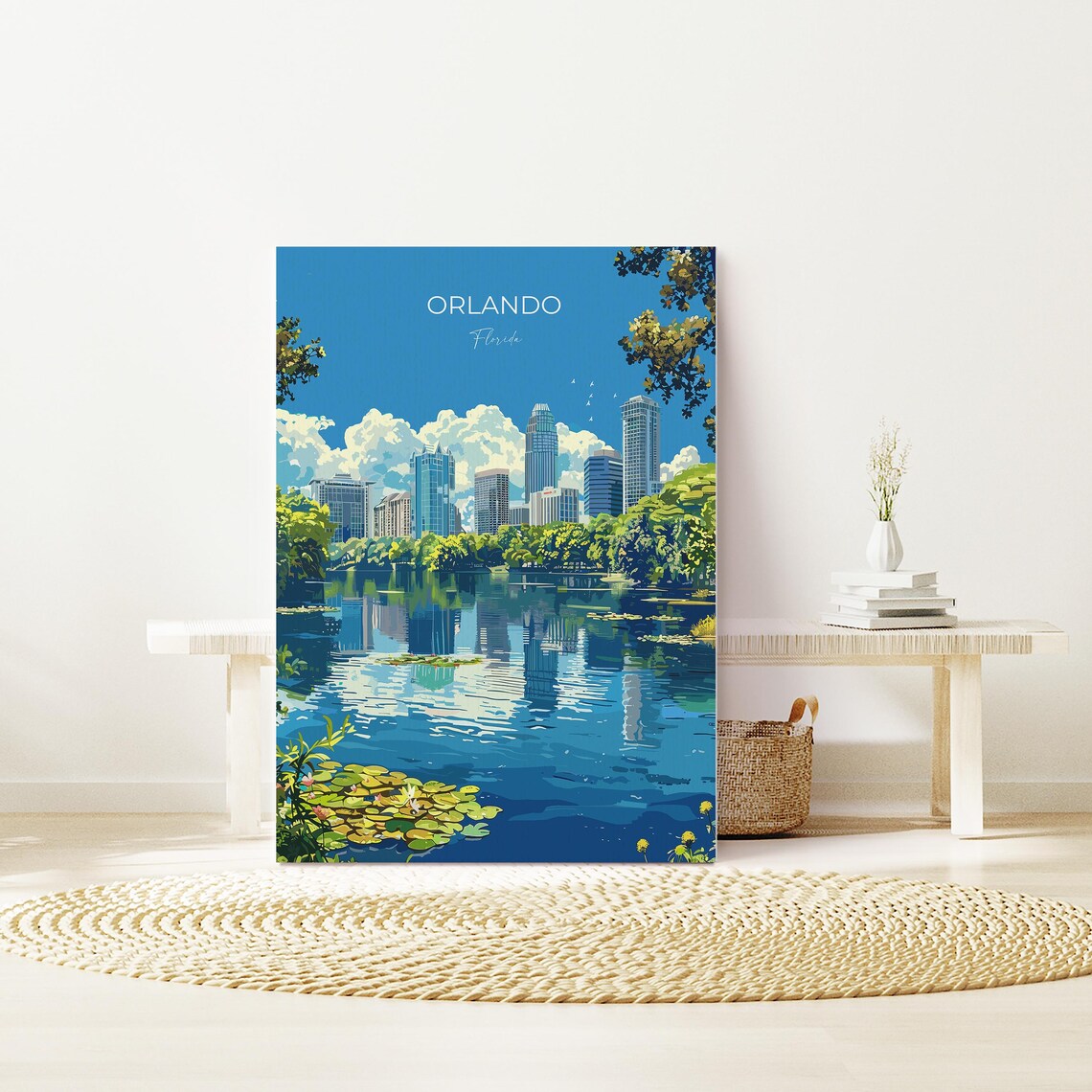 Orlando Travel Poster Travel Print Of Orlando Orlando Art Lovers Gift Florida Art Gift Usa Wall Art Print - Image 2