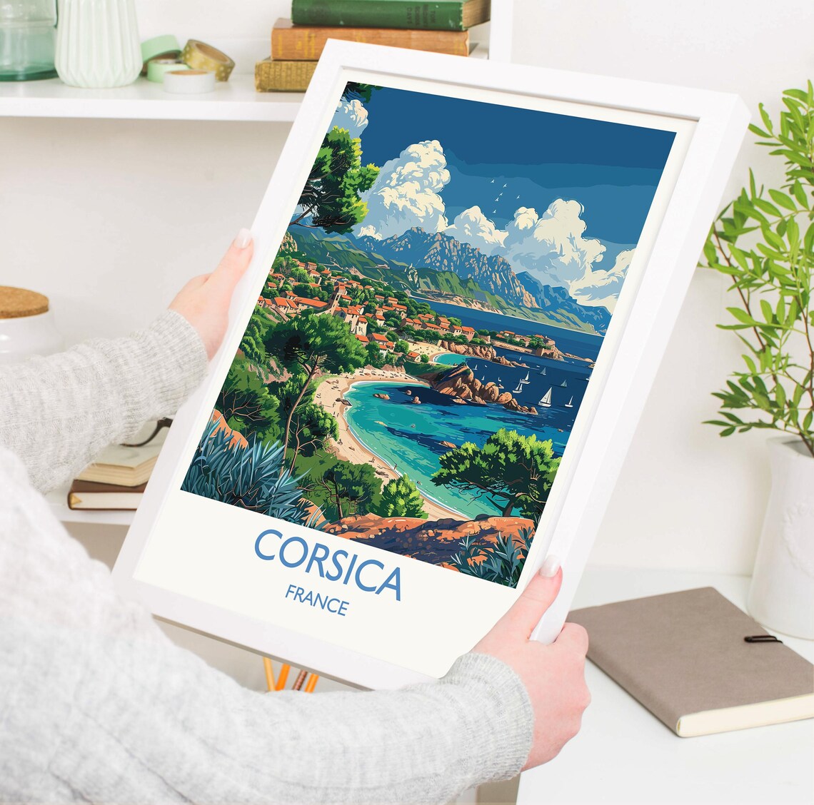 Corsica Travel Poster, French Art Lovers Gift - Image 3