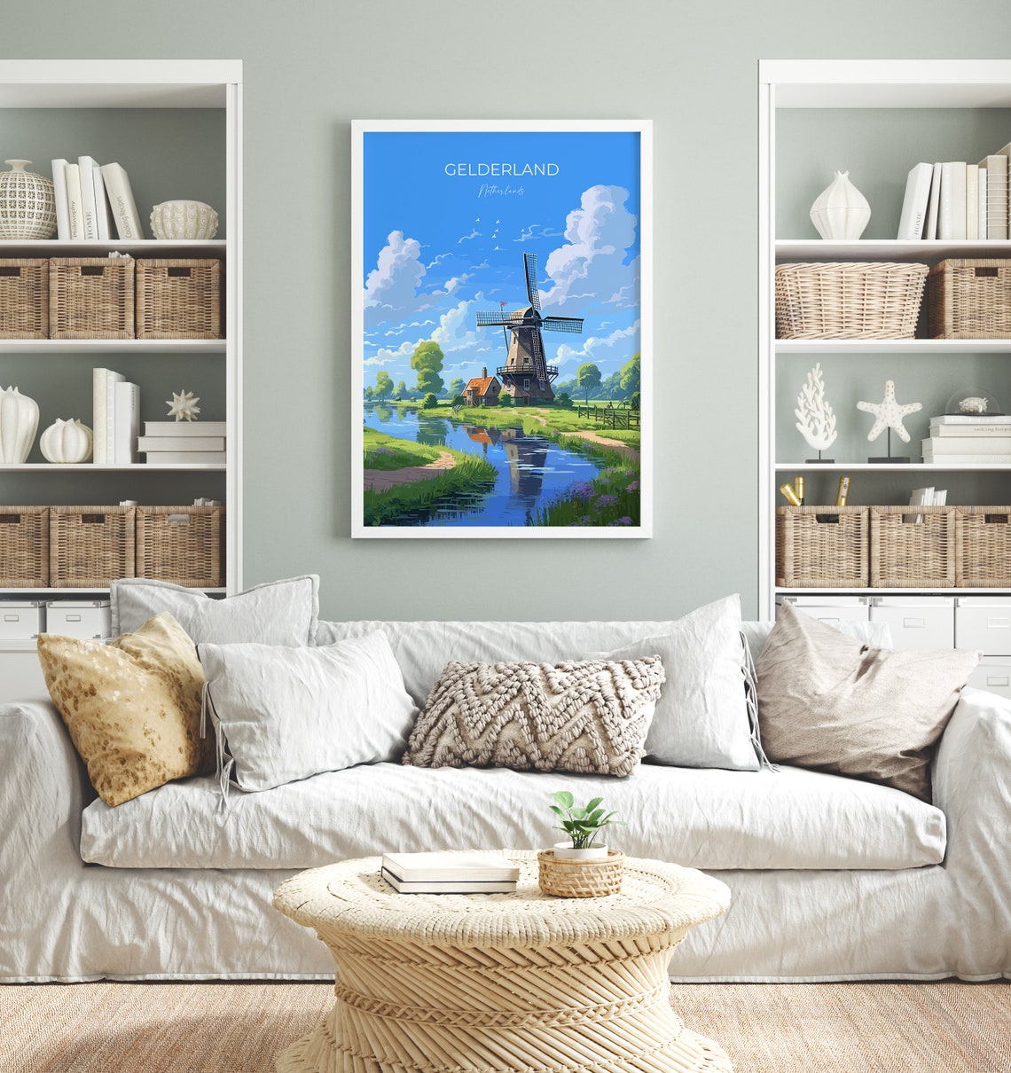 Gelderland Travel Poster Travel Print Of Gelderland Netherlands Dutch Art Gelderland Gift Wall Art Print - Image 4